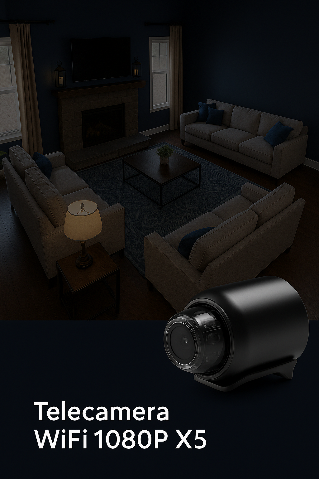 Telecamera WiFi 4K 1080P X5™ – Sorveglianza domestica con visione notturna